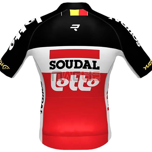 Maglia Lotto Soudal Manica Corta 2020 Nero Bianco Rosso